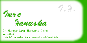 imre hanuska business card